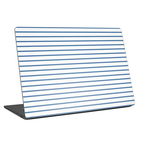 Blue and White Stripes Universal Laptop 15in (12.2 x 8.8in) Skin